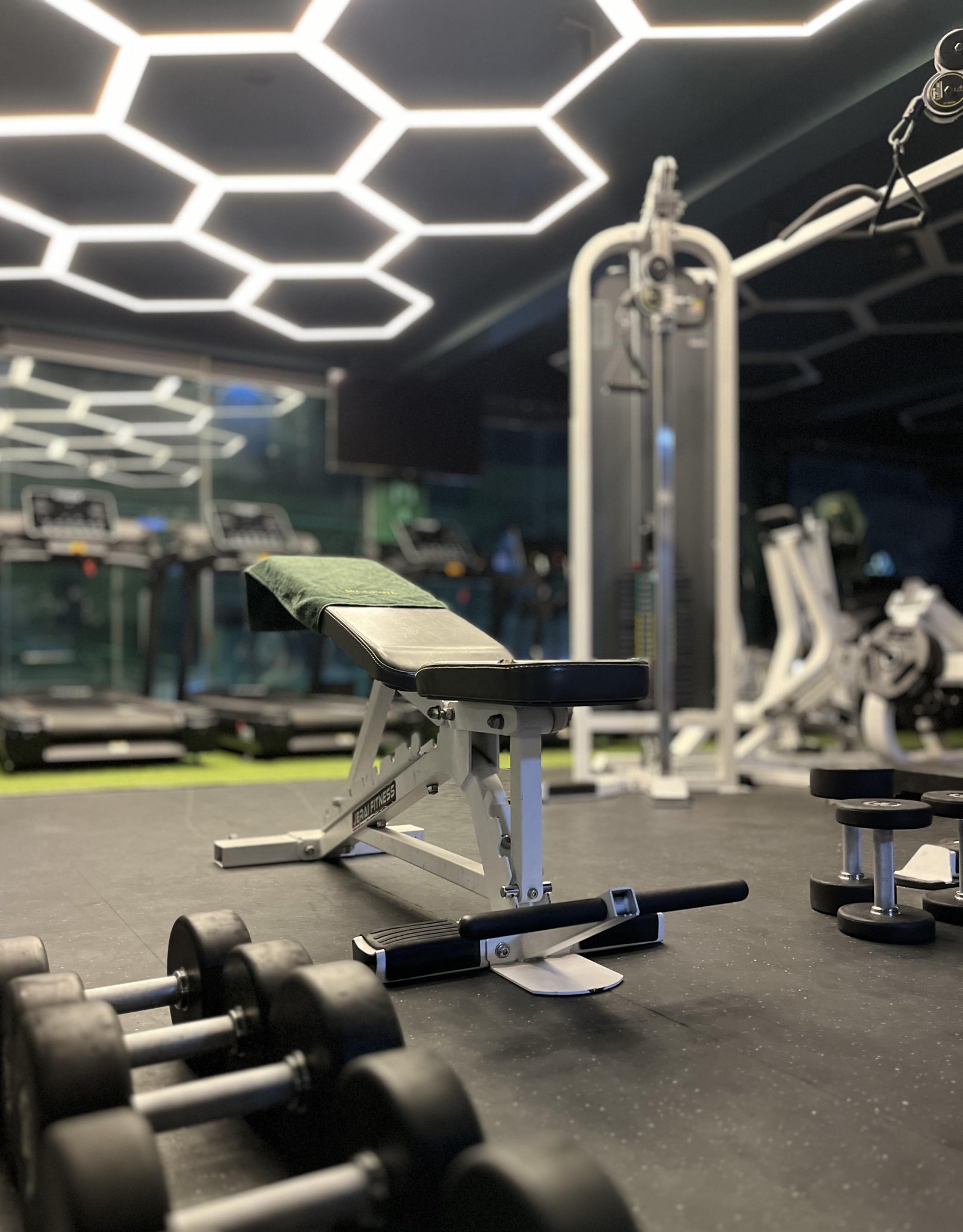 Mirror wall and training area at Hulk Fitness